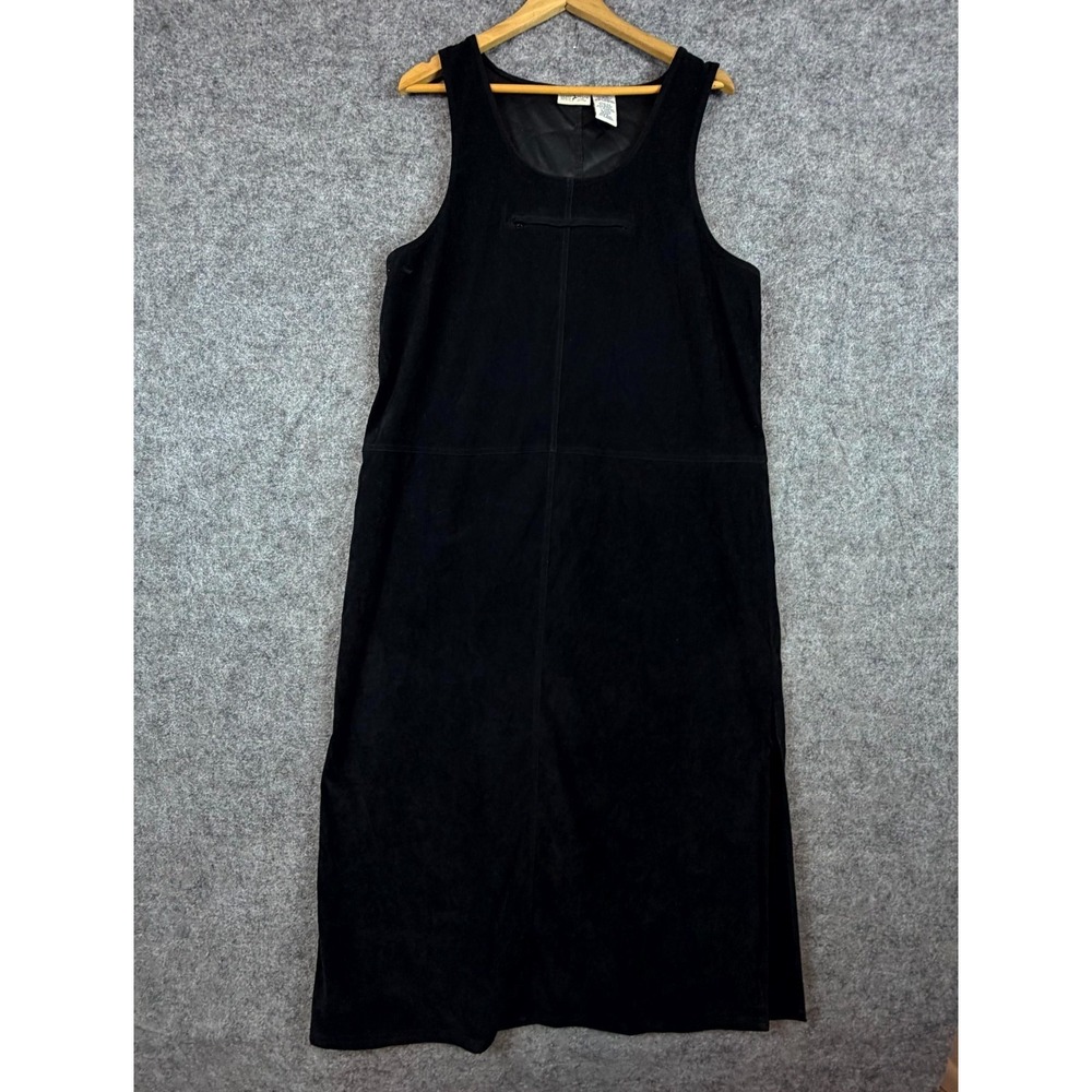 Vintage‎ White Stag Tank Dress Womens XL Black Modest 90s Pinafore Jumper